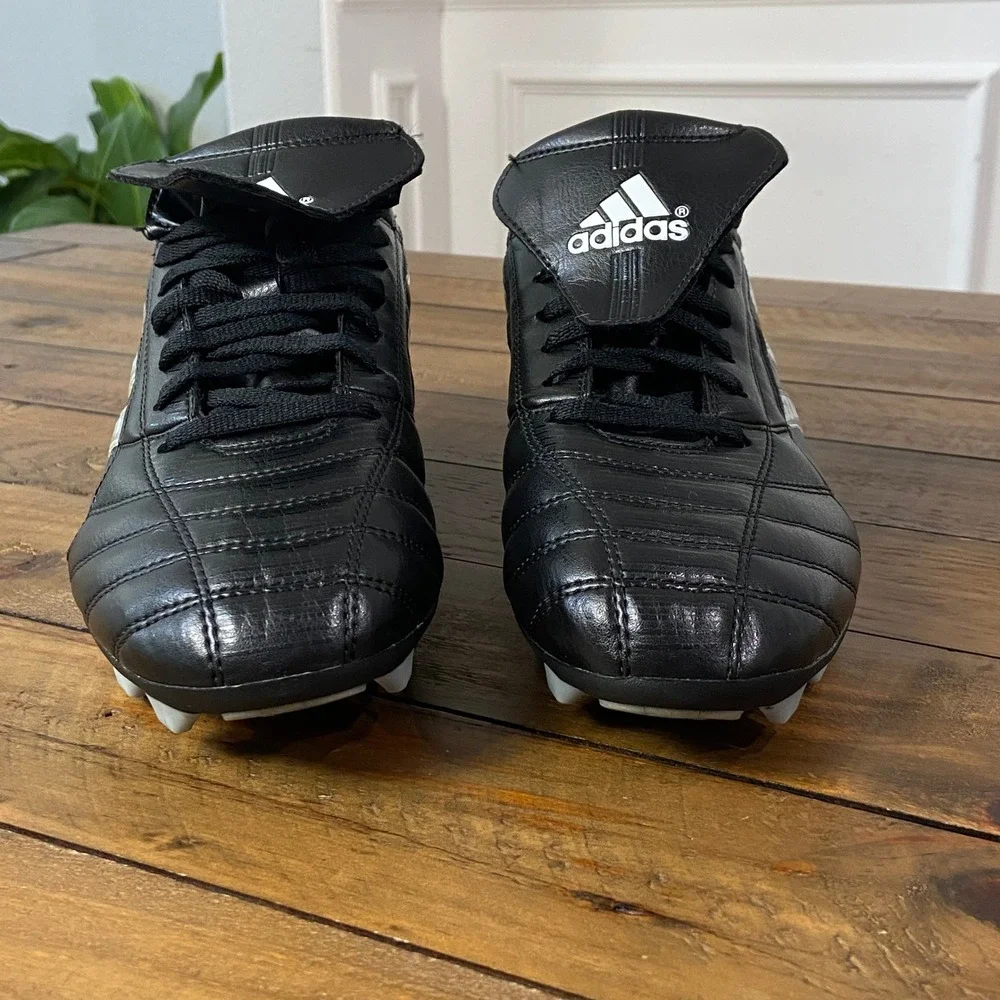 Adidas Traxion Firm Ground Soccer Cleats Black Silver 011009 Mens 11.5